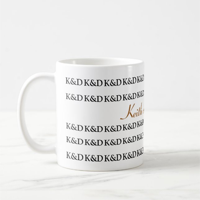 Taza De Café Personalización de los nombres de las parejas (Izquierda)