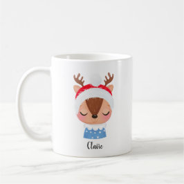Taza De Café Personalización de Navidades durmiendo cara de ren