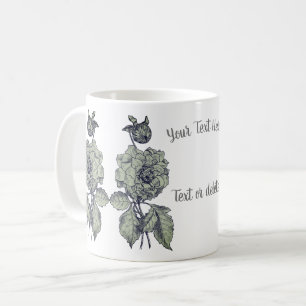 Taza De Café Personalización de Silver Peony