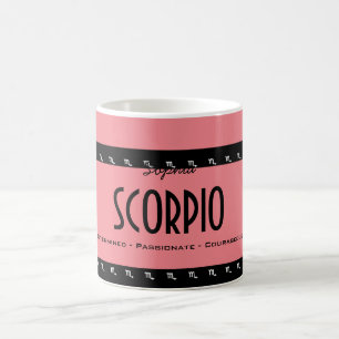 Taza De Café Personalización del color de nombre SCORPIO Cumple