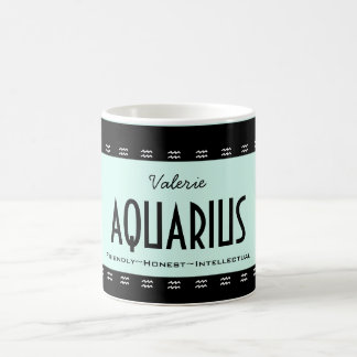 Taza De Café Personalización del nombre-color AQUARIUS cumpleañ