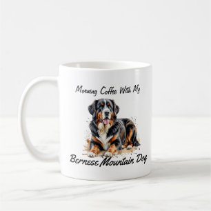 Taza De Café PERSONALIZACIÓN DEL perro de montaña negro y marró