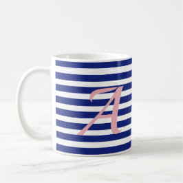 Taza De Café Personalización del Personalizable blanco azul de