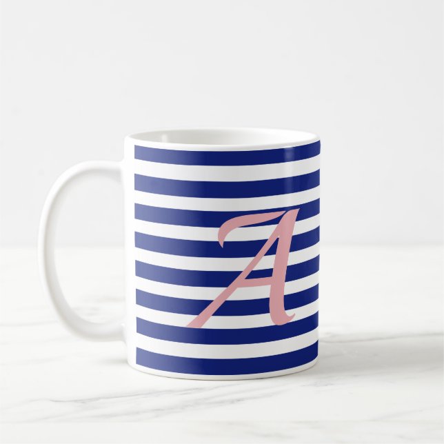 Taza De Café Personalización del Personalizable blanco azul de  (Izquierda)