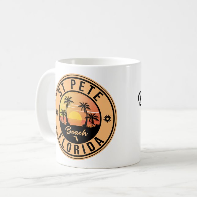 Taza De Café Personalización del recuerdo de St. Pete Beach Flo (Anverso izquierdo)