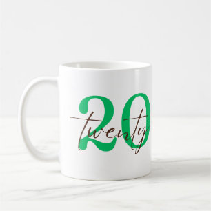 Taza De Café Personalización del vigésimo 20 aniversario