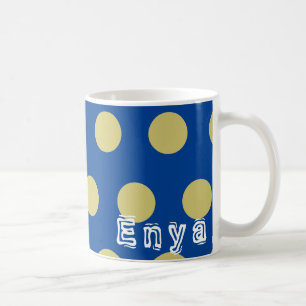 Taza De Café Personalización por nombre Polka Mug