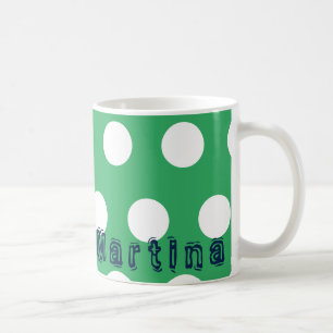 Taza De Café Personalización por nombre Polka Mug