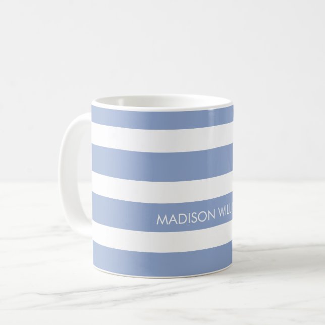 Taza de café personalizada a rayas (Anverso izquierdo)