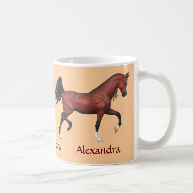 Taza de café personalizada amante del caballo de (Derecha)