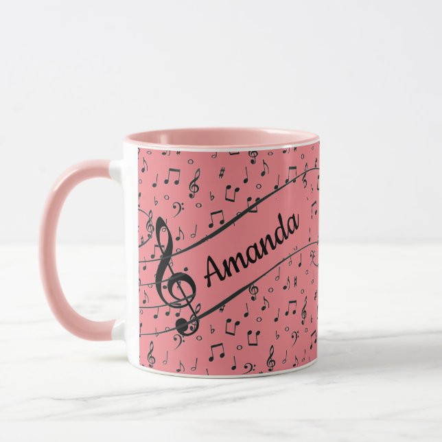 Taza de café personalizada Black Musical (Izquierda)