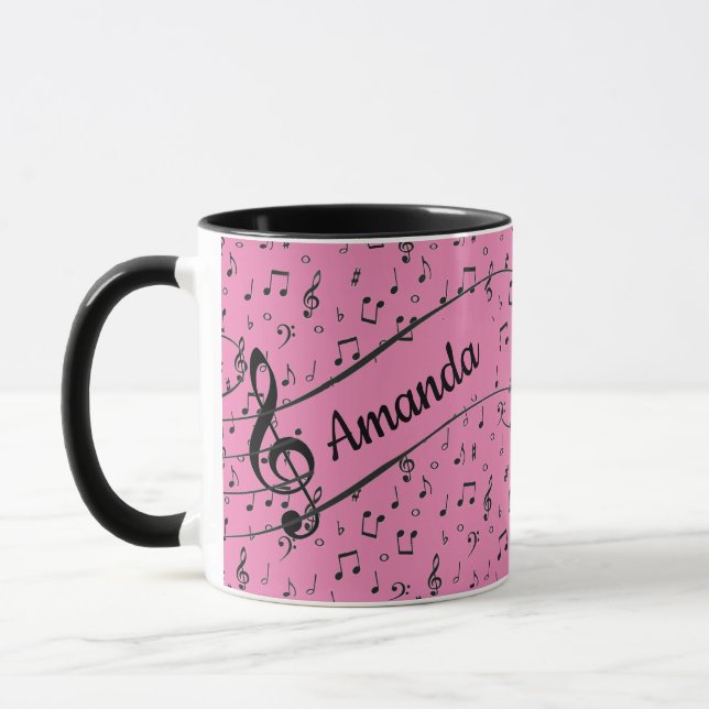 Taza de café personalizada Black Musical (Izquierda)