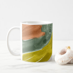Taza de café personalizada con acuarela de tonos t