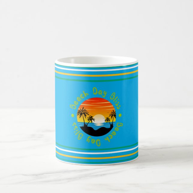 Taza de café personalizada con ambiente de playa s (Centro)