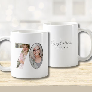 Taza de café personalizada con dos fotos para el 7