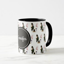 Taza de café personalizada con el nombre Bulldog F