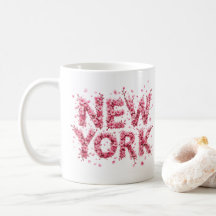 Taza de café personalizada con flores de acuarela 