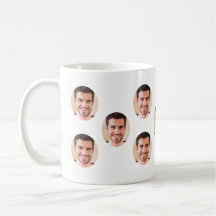 Taza de café personalizada con foto de cara