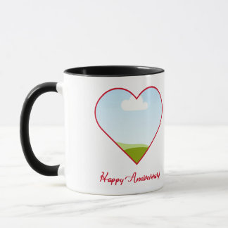 Taza de café personalizada con foto de corazón par
