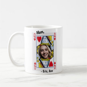 Taza de café personalizada con foto de la Reina de