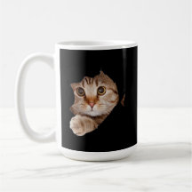 Taza de café personalizada con gato lindo y esponj
