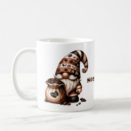 Taza de café personalizada con gnomo