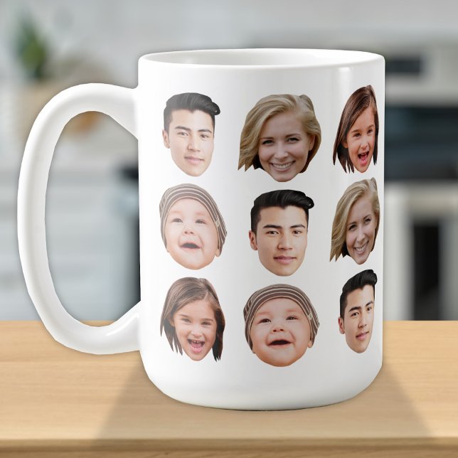 Taza de café personalizada con la cara de la famil (Subido por el creador)