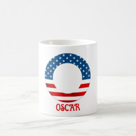 Taza de café personalizada con monograma del 4 de