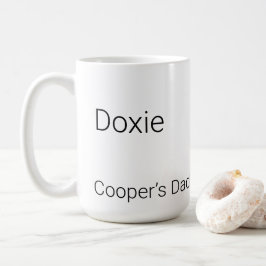 Taza de café personalizada con nombre de Dachshund
