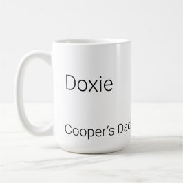 Taza de café personalizada con nombre de Dachshund