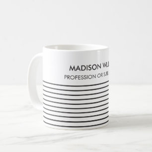 Taza de café personalizada con nombre minimalista