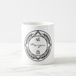 Taza de café personalizada con nombre o inicial