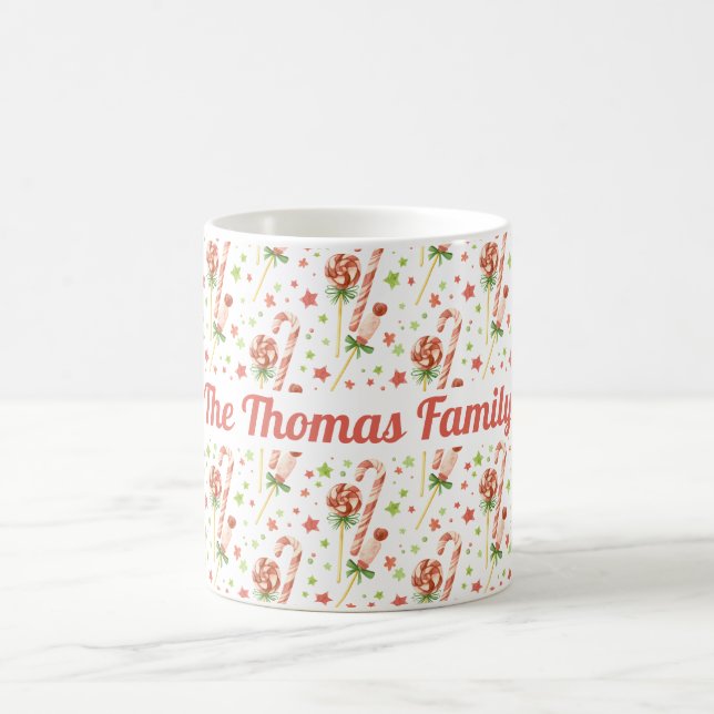 Taza De Café Personalizada Con Patrón De Dulces De (Centro)
