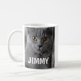 TAZA DE CAFÉ PERSONALIZADA CON TIPOGRAFÍA DE GATOS