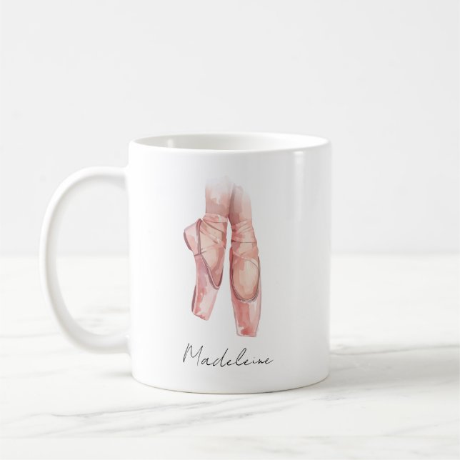 Taza de café personalizada con zapatos de ballet d (Izquierda)