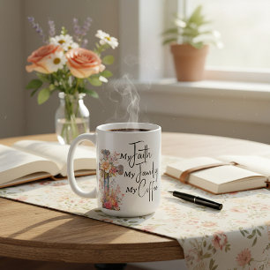 Taza de café personalizada cristiana para mujer de