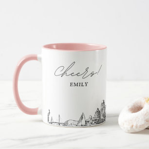 Taza de café personalizada de boda de San Petersbu