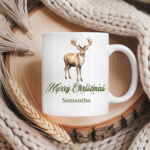 Taza de café personalizada de Navidad con colores