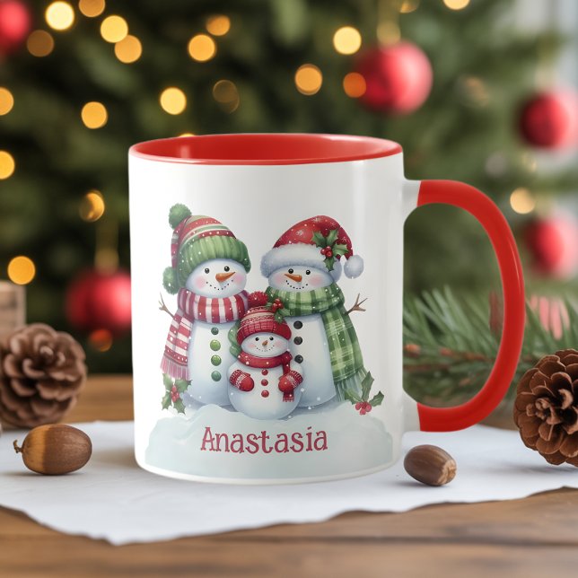 Taza de café personalizada de Navidad con muñeco d (Subido por el creador)