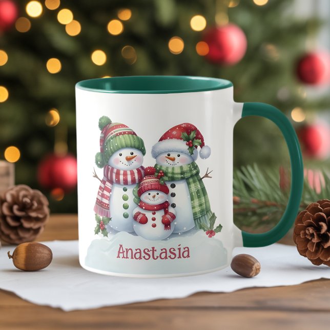 Taza de café personalizada de Navidad con muñeco d (Subido por el creador)
