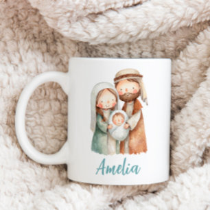 Taza de café personalizada de Navidad con Nativida