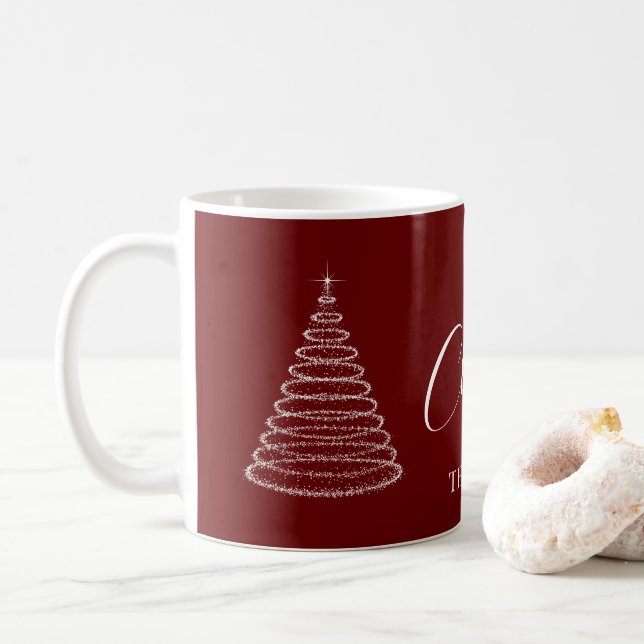 Taza de café personalizada de Navidad de color bur (Con donut)