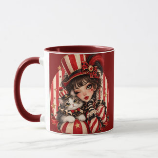 Taza de café personalizada de Navidad del circo vi