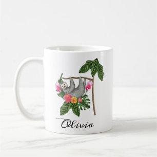 Taza de café personalizada de perezoso Regalos de 