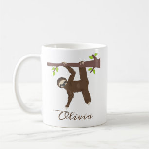 Taza de café personalizada de perezoso Regalos de