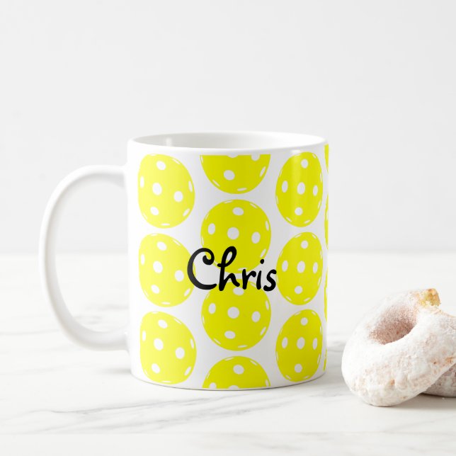 Taza de café personalizada de Pickleball (Con donut)