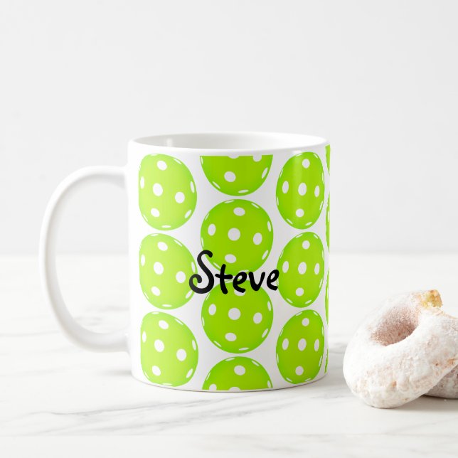 Taza de café personalizada de Pickleball (Con donut)