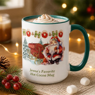 Taza de café personalizada de Santa Ho-Ho-Ho