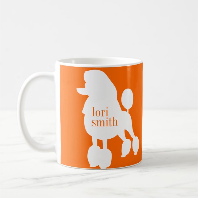 Taza de café personalizada del caniche (Izquierda)