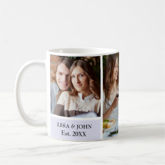 Taza de café personalizada del collage de fotos 3